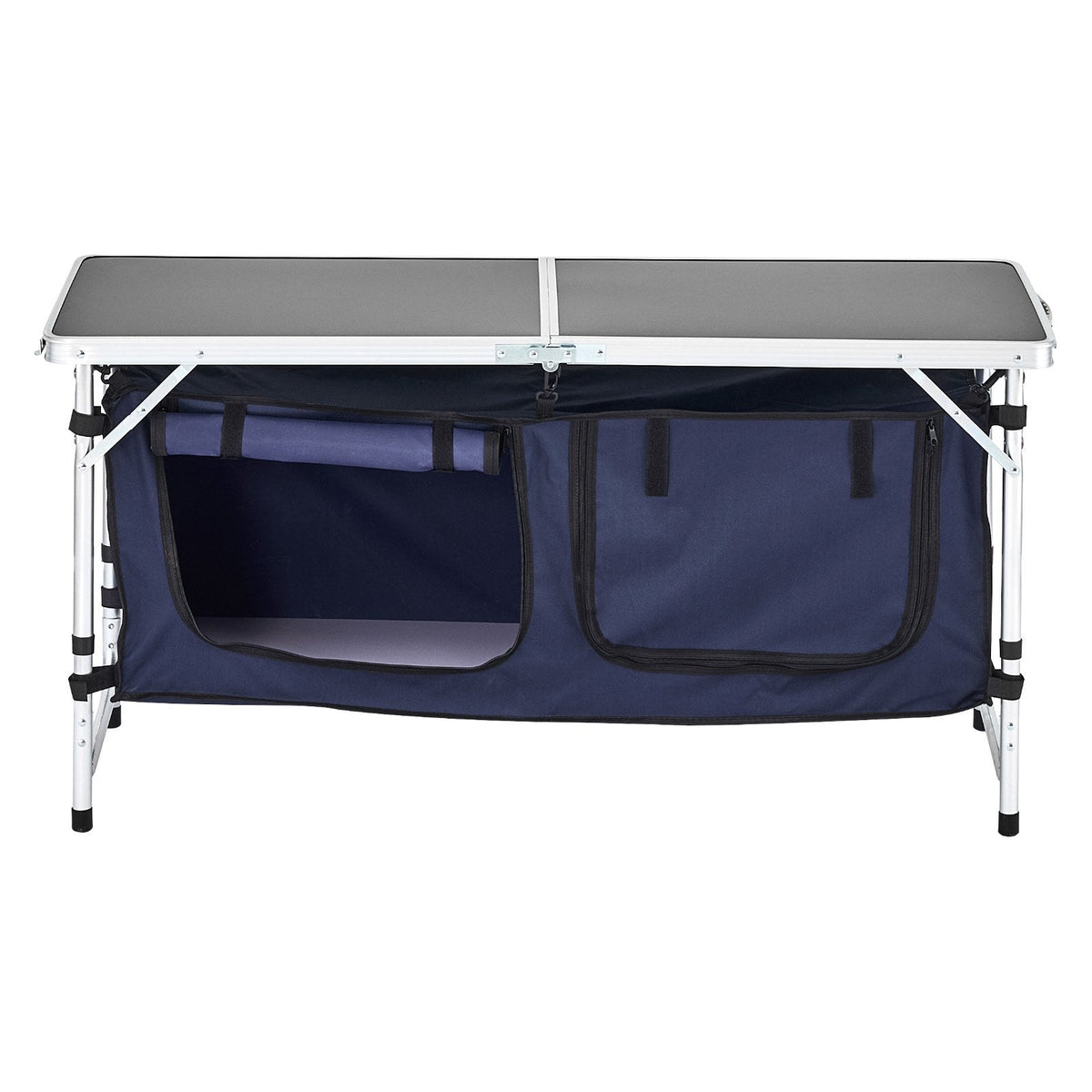 VEVOR Camping Kitchen Table, Folding Outdoor Cooking Table, 3