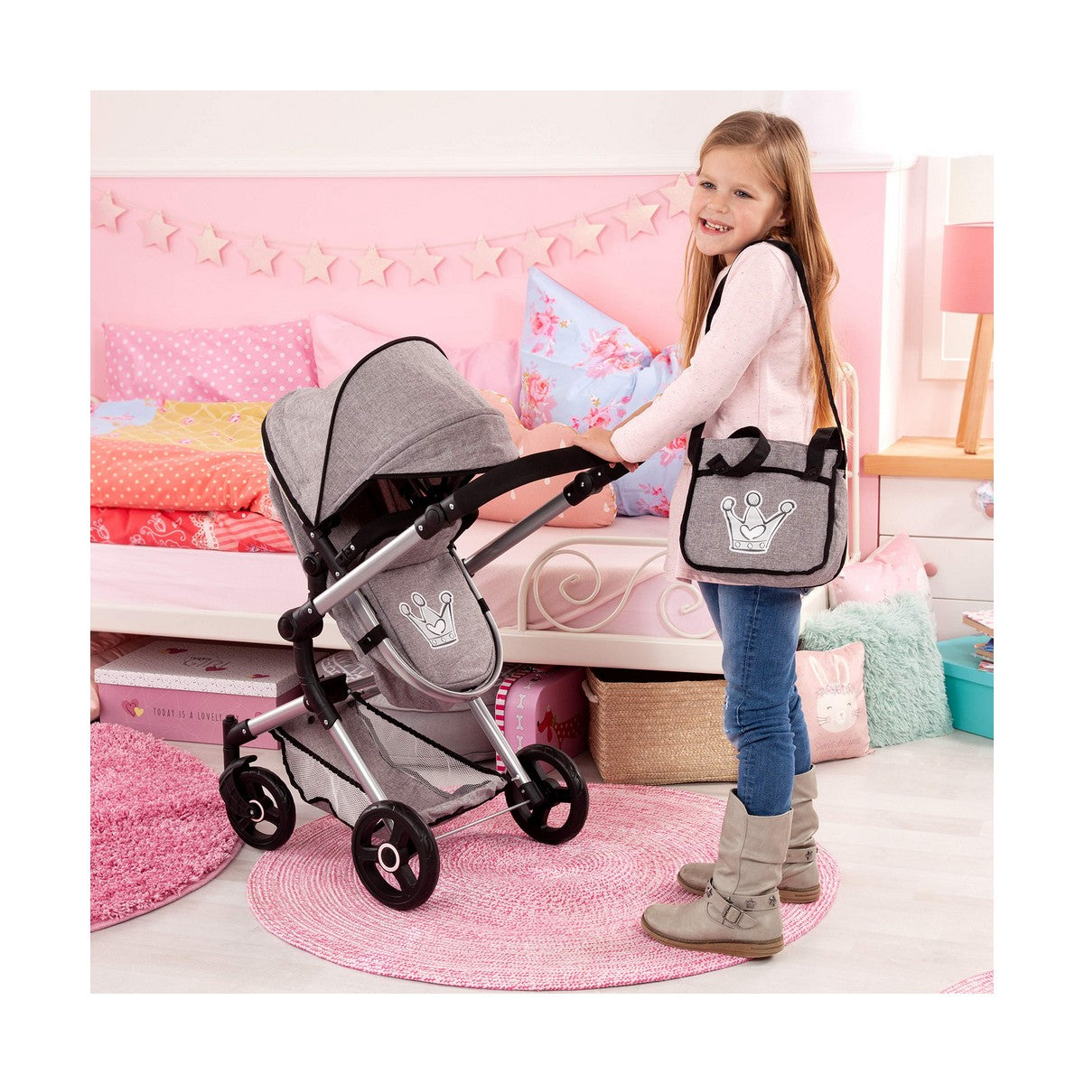 Doll Stroller Reig Combi Neo Pro Grey