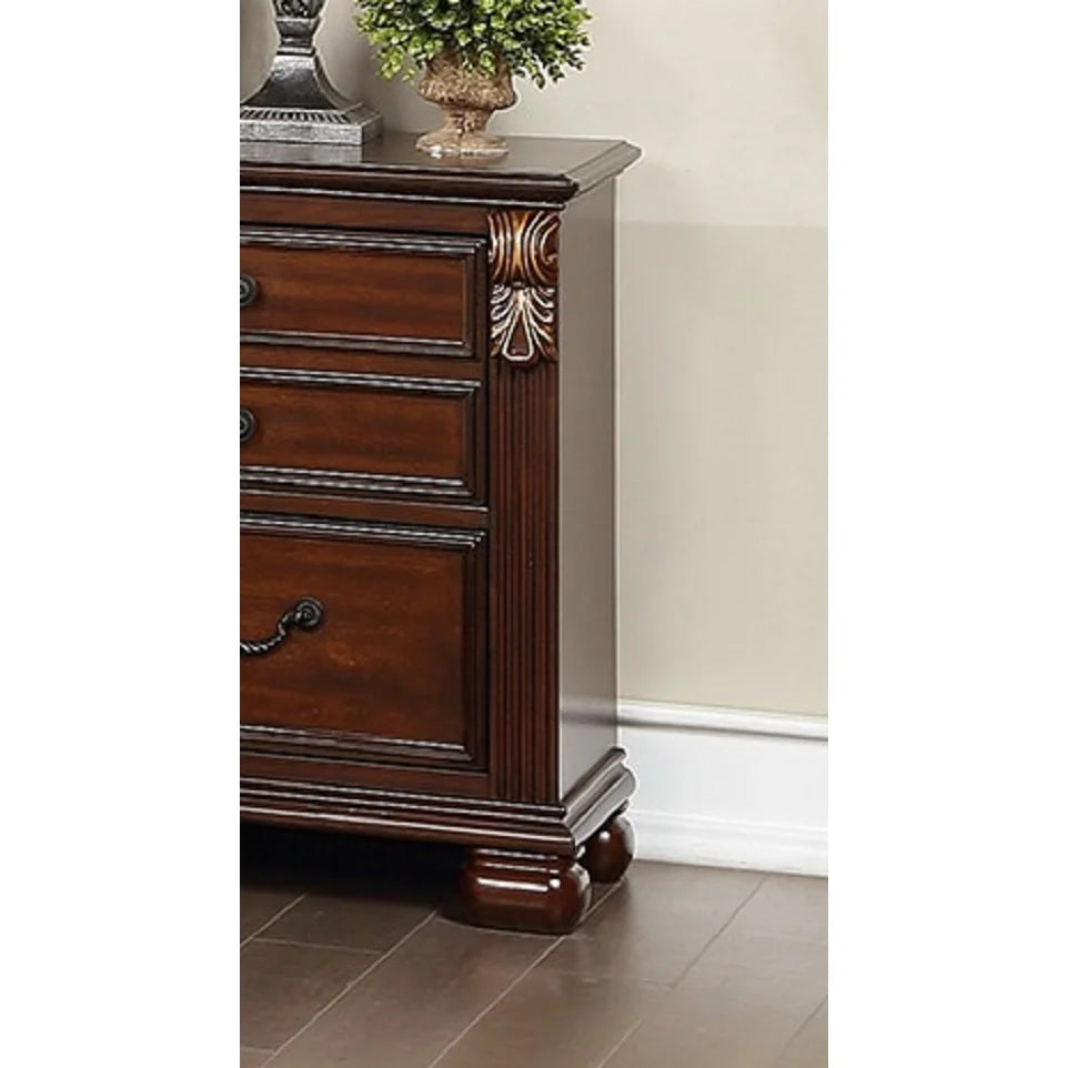 DB Bedroom Furniture Traditional Style Unique Wooden Nightstand