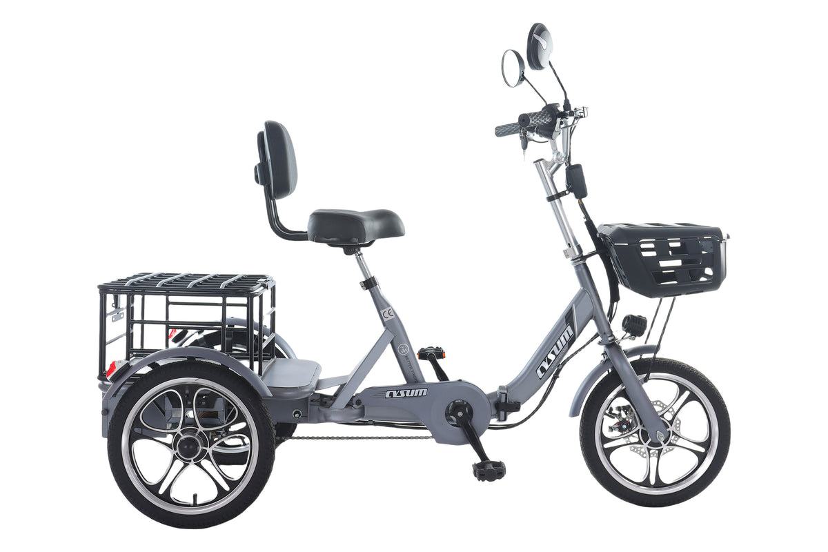 Foldable cargo e-trike - 1100Wh, 50km range, top speed 25km/h,