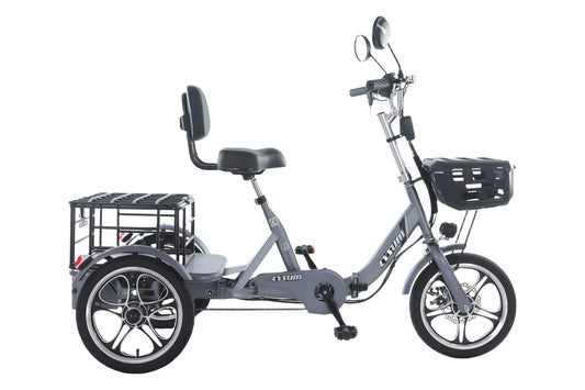Foldable cargo e-trike - 1100Wh, 50km range, top speed 25km/h,