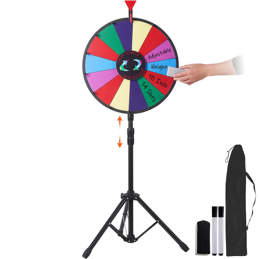 VEVOR 45.7 cm Prize Wheel Tripod Floor Stand Color Prize Wheel Fortune