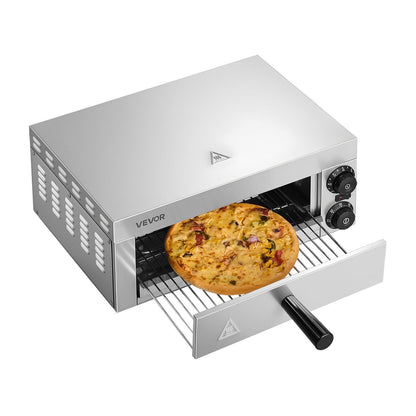 VEVOR Electric Pizza Oven for Countertops, 12-inch, 1500W, with Temp