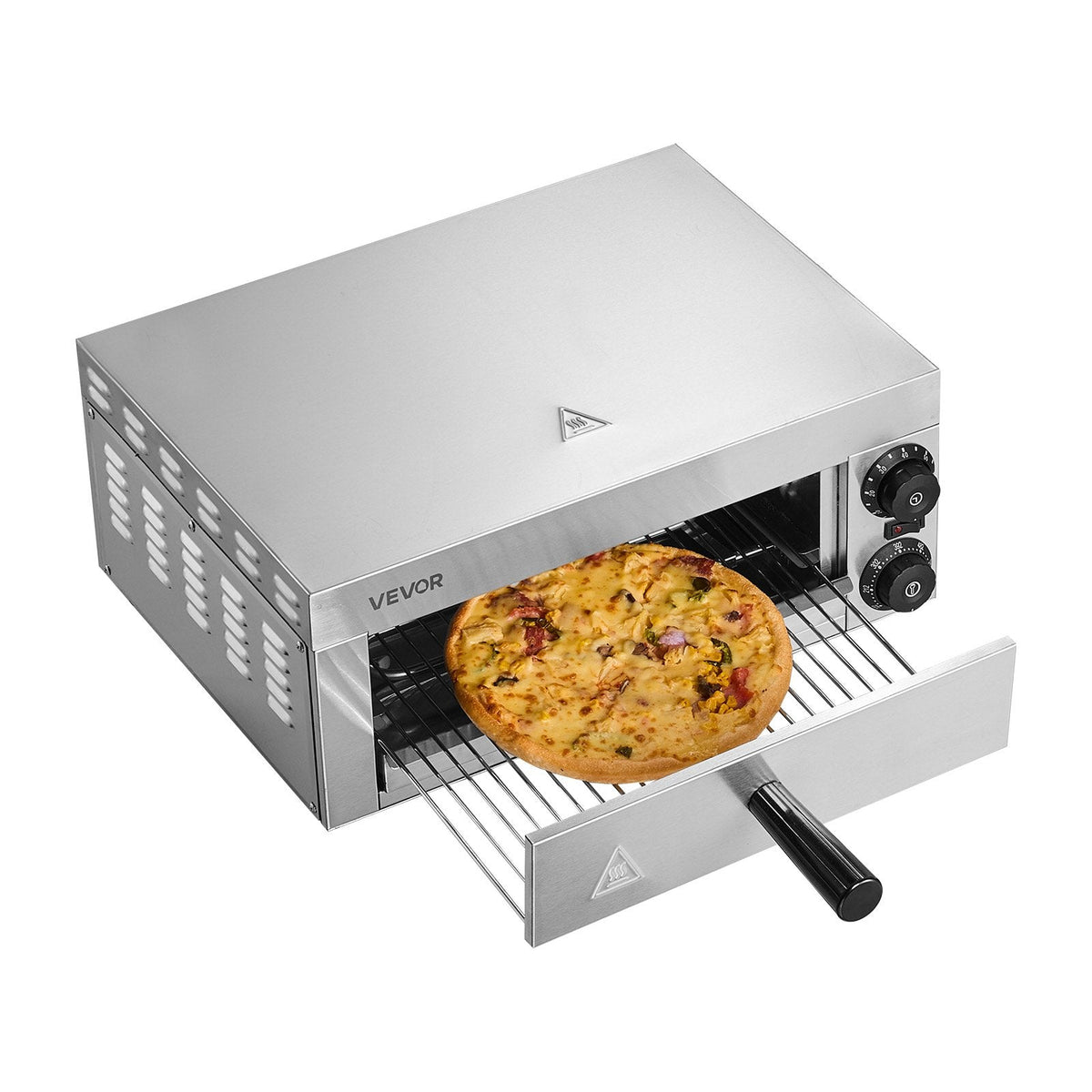 VEVOR Electric Pizza Oven for Countertops, 12-inch, 1500W, with Temp