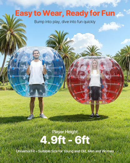 VEVOR Inflatable Bumper Balls 2-Pack, 5FT/1.5M Body Sumo Zorb Balls