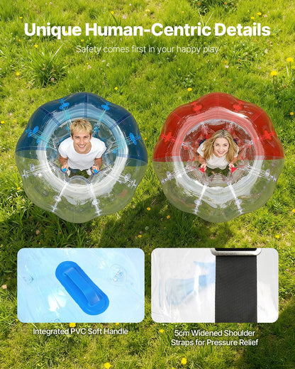 VEVOR Inflatable Bumper Balls 2-Pack, 5FT/1.5M Body Sumo Zorb Balls