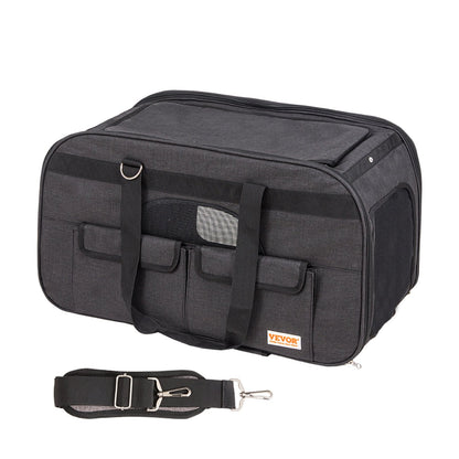 VEVOR Cat Carrier with Wheels, Rolling Pet Carrier with Telescopic