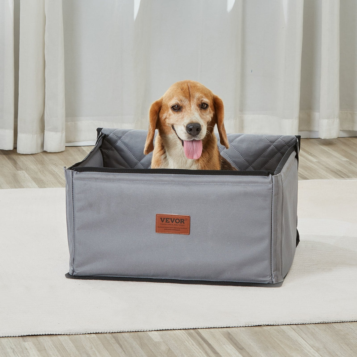 VEVOR Dog Car Seat, Dog Booster Seat for Car with  Support Frame, Pet