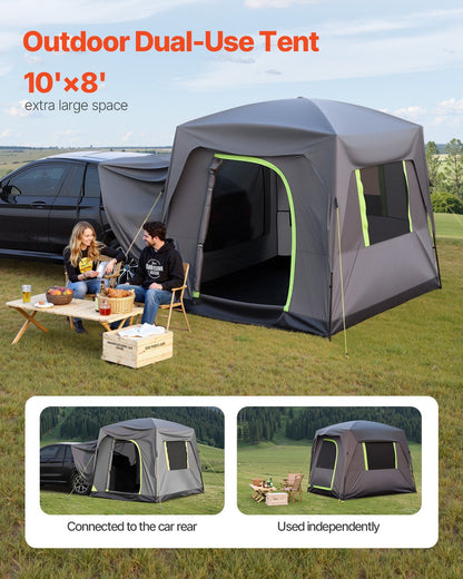 VEVOR SUV Tent for Camping, 10FT L x 8FT W, Waterproof PU2000mm