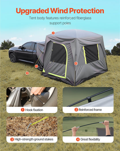 VEVOR SUV Tent for Camping, 10FT L x 8FT W, Waterproof PU2000mm