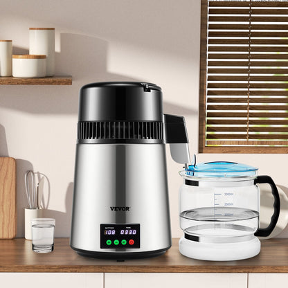VEVOR 4L Water Distiller 1L/H Distilled Water Maker Timing & Temp