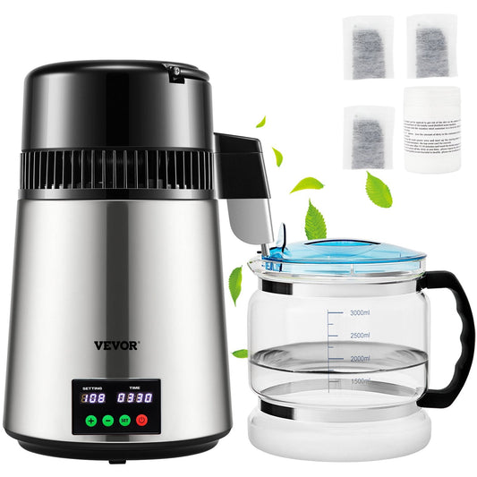 VEVOR 4L Water Distiller 1L/H Distilled Water Maker Timing & Temp
