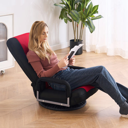 VEVOR Swivel Floor Gaming Chair with Armrests, 360-Degree Rotating