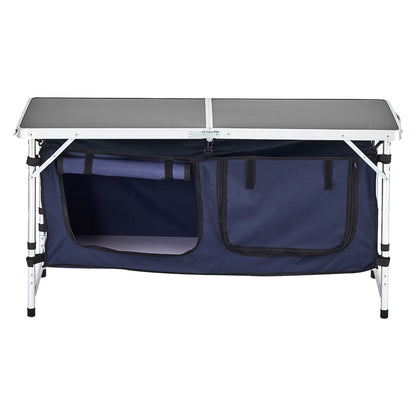 VEVOR Camping Kitchen Table, Folding Outdoor Cooking Table, 3