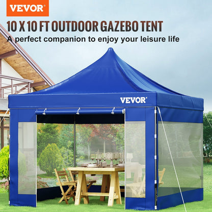 VEVOR 304.8 x 304.8 cm Pop Up Canopy Tent, Outdoor Patio Gazebo Tent