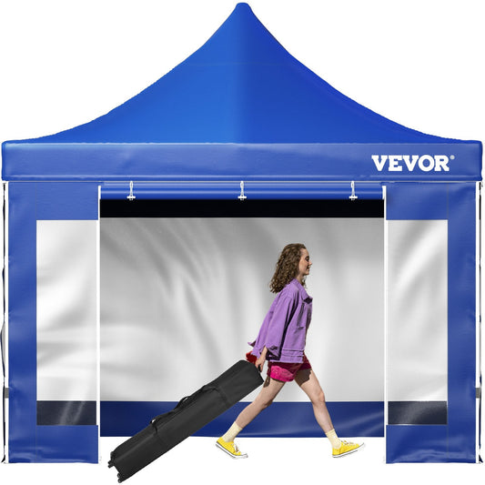 VEVOR 304.8 x 304.8 cm Pop Up Canopy Tent, Outdoor Patio Gazebo Tent
