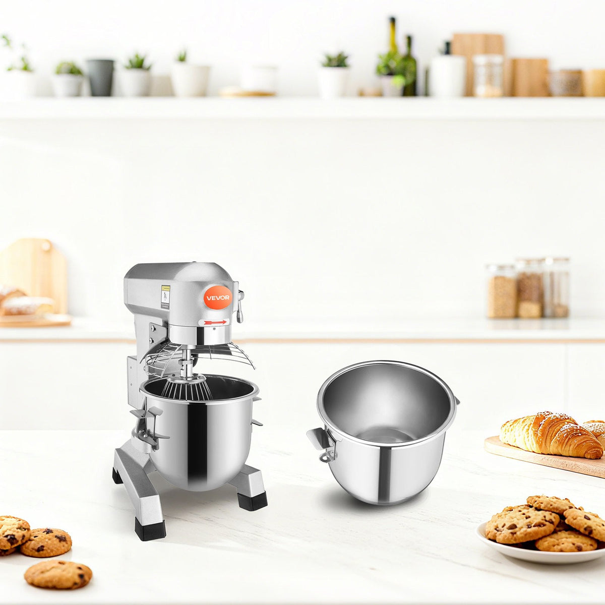 VEVOR Electric Food Mixer 30L Food Stand Mixer 1100W Electric Dough