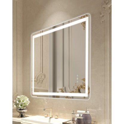VEVOR LED Bathroom Mirror, 70 x 100 cm LED Bathroom Vanity Mirror with