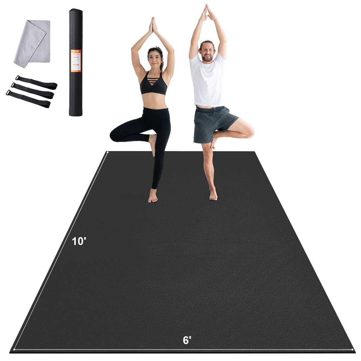 VEVOR Exercise Mat Non Slip Yoga Mat Gym Fitness Pilate Workout Mat