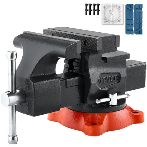 VEVOR Bench Vise, 140 mm(5.5") Jaw Width, 140 mm(5.5") Max Jaw Opening
