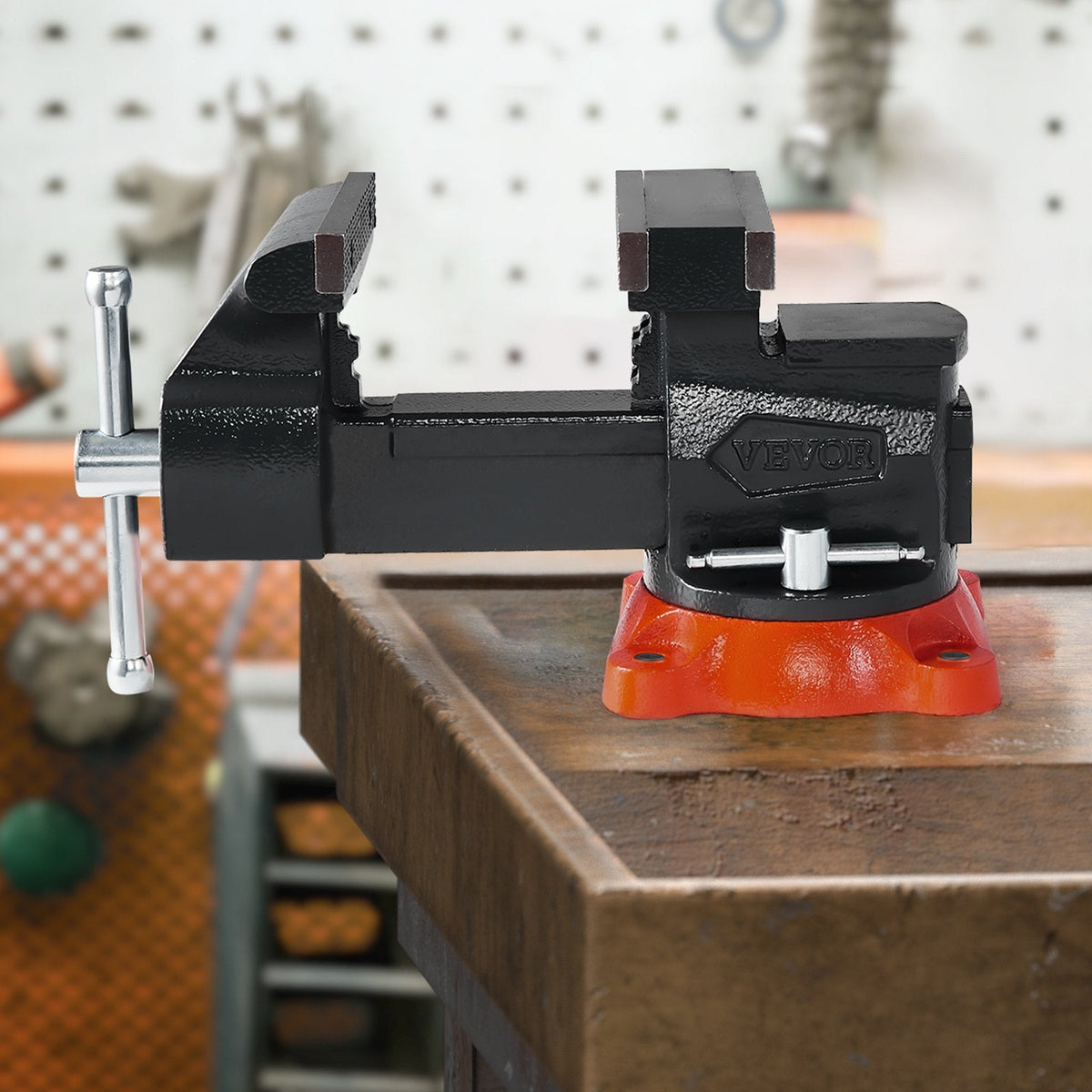 VEVOR Bench Vise, 140 mm(5.5") Jaw Width, 140 mm(5.5") Max Jaw Opening