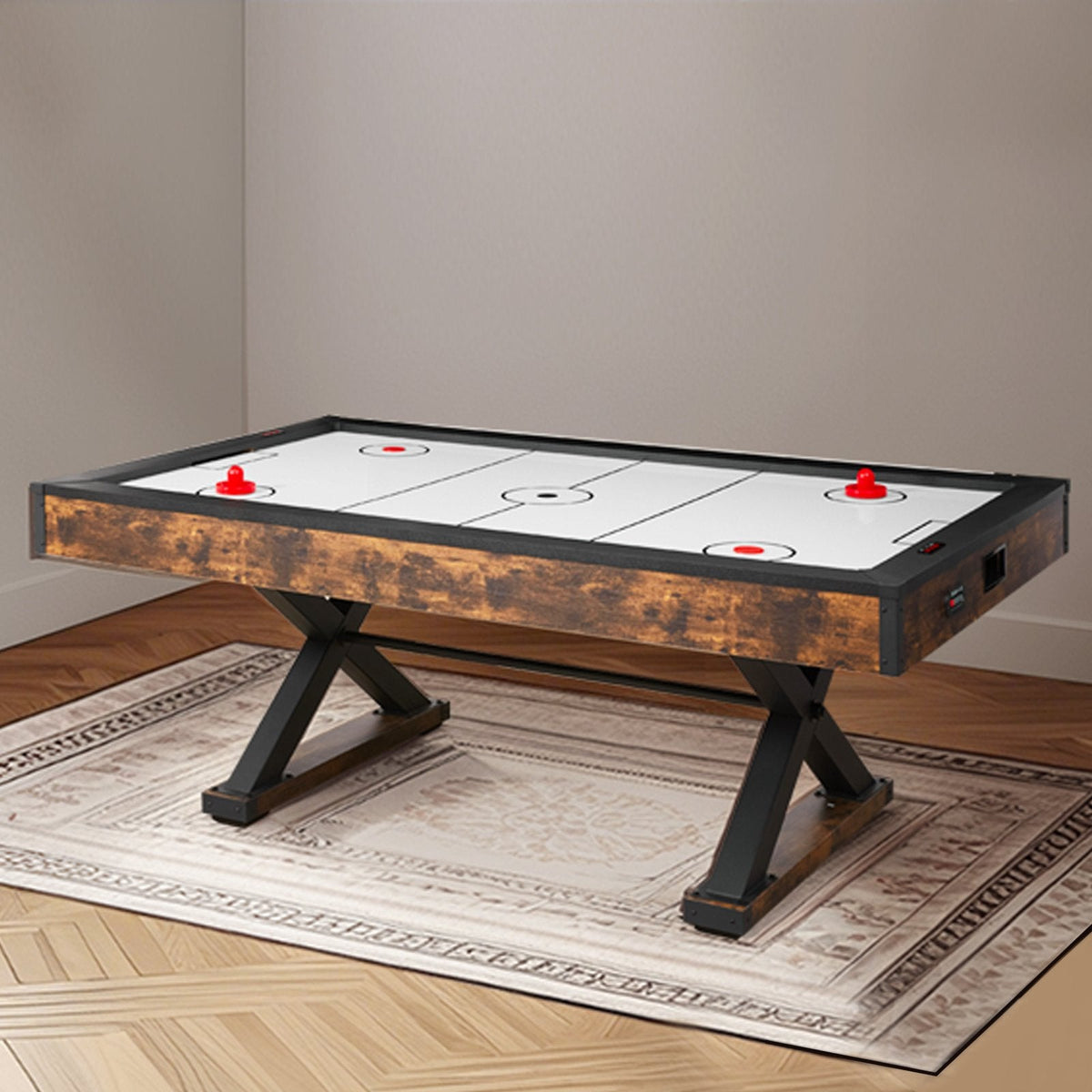 VEVOR 84" Air Hockey Table, Indoor Arcade Table Gaming Set with 2