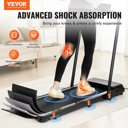 VEVOR Walking Pad, Under Desk Treadmill for Home Office, Working
