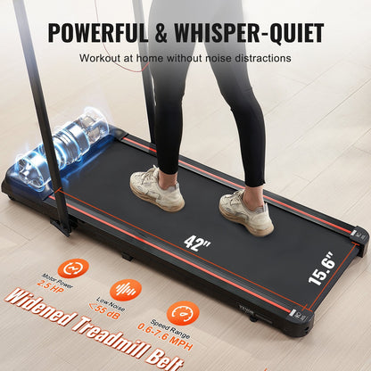 VEVOR Walking Pad, Under Desk Treadmill for Home Office, Working