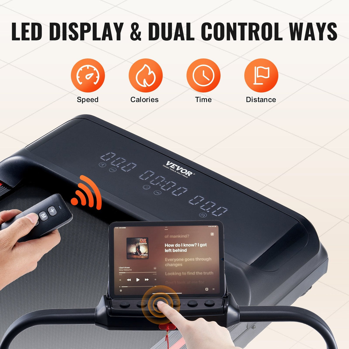 VEVOR Walking Pad, Under Desk Treadmill for Home Office, Working