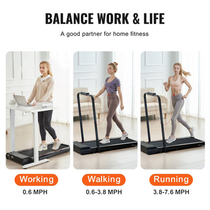 VEVOR Walking Pad, Under Desk Treadmill for Home Office, Working