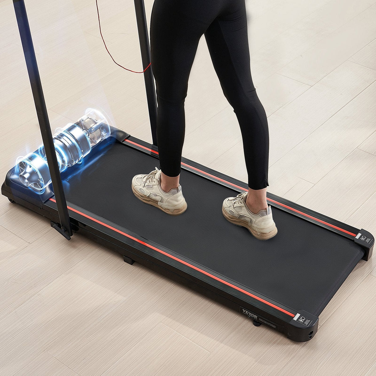 VEVOR Walking Pad, Under Desk Treadmill for Home Office, Working