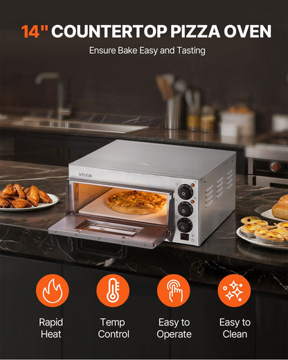 VEVOR Commercial Countertop Pizza Oven Electric Pizza Oven for 35.56