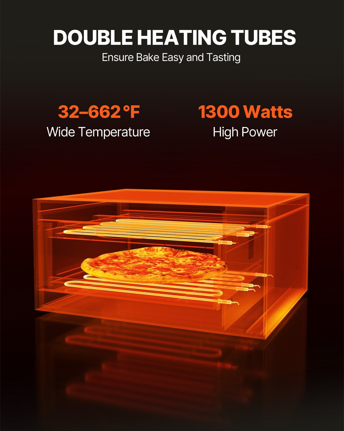 VEVOR Commercial Countertop Pizza Oven Electric Pizza Oven for 35.56