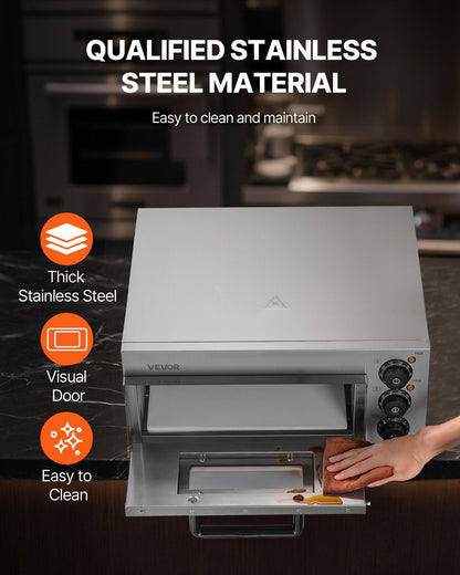 VEVOR Commercial Countertop Pizza Oven Electric Pizza Oven for 35.56