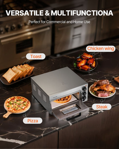 VEVOR Commercial Countertop Pizza Oven Electric Pizza Oven for 35.56