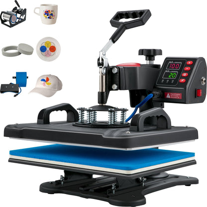 VEVOR Heat Press, 5 in 1 Heat Press Machine 30.48 x 38.1 cm, Clamshell