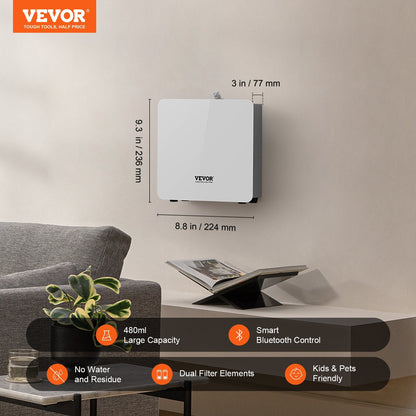 VEVOR Scent Air Machine for Home 480ML Cold Air Diffuser 2500sq.ft
