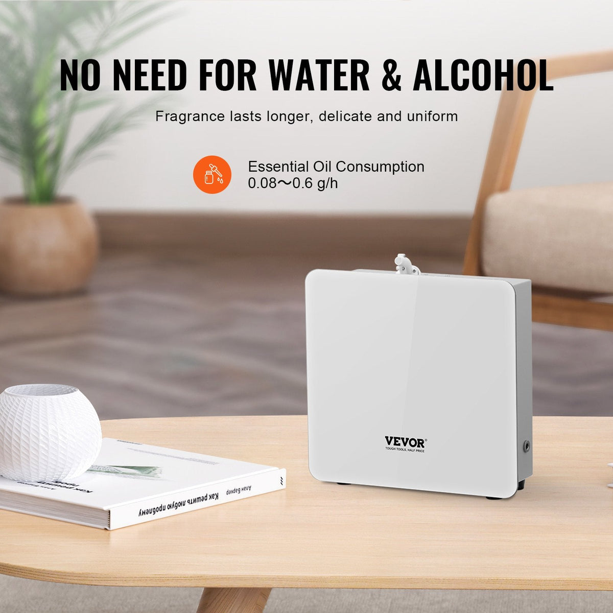 VEVOR Scent Air Machine for Home 480ML Cold Air Diffuser 2500sq.ft