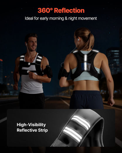 VEVOR Weighted Vest, 12 lbs Weight Vest with Reflective Stripe,