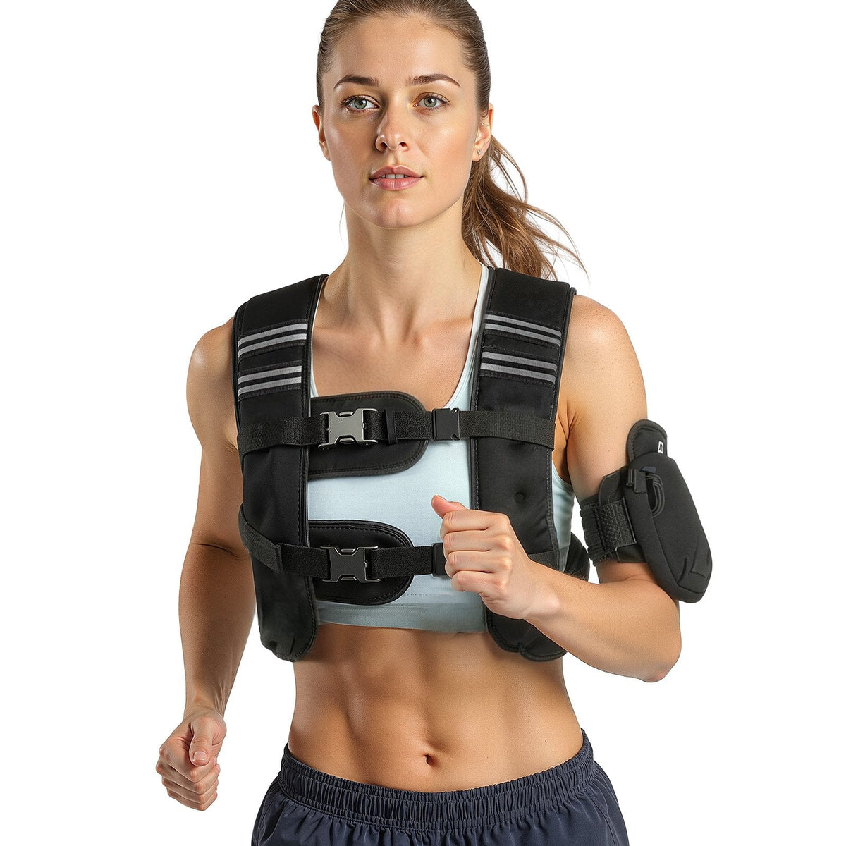 VEVOR Weighted Vest, 12 lbs Weight Vest with Reflective Stripe,