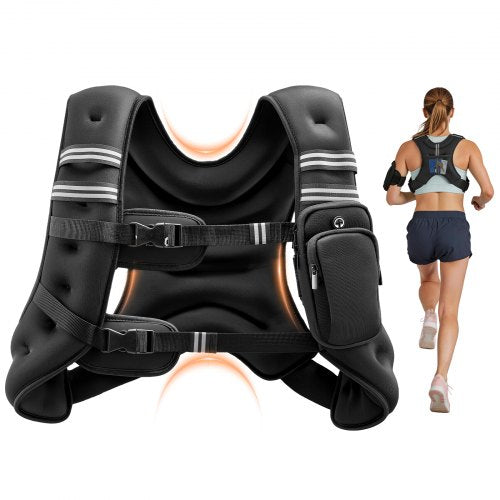 VEVOR Weighted Vest, 20 lbs Weight Vest with Reflective Stripe,