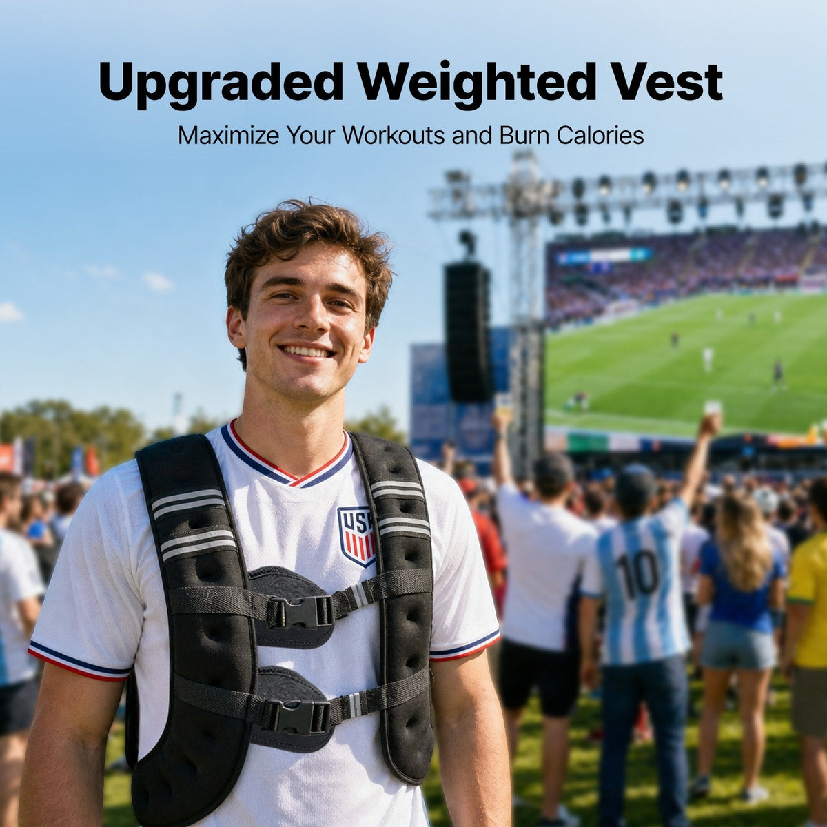 VEVOR Weighted Vest, 20 lbs Weight Vest with Reflective Stripe,