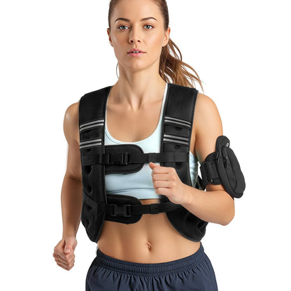 VEVOR Weighted Vest, 20 lbs Weight Vest with Reflective Stripe,