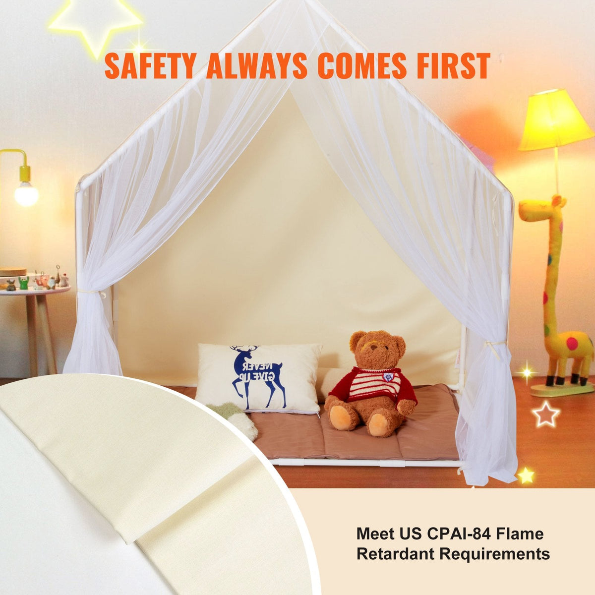 VEVOR Kids Play Tent, Kids Tent for Kids 1-5 Years Old, Toddler Tent