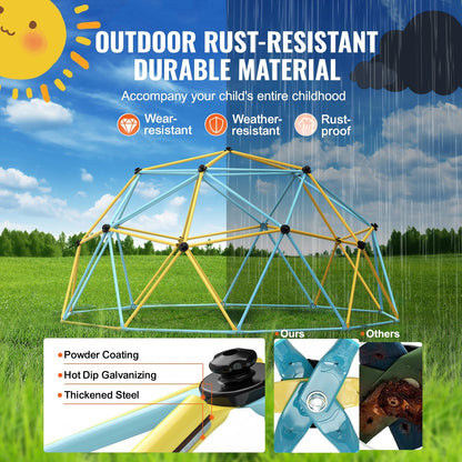 VEVOR Climbing Dome, 12FT Geometric Dome Climber Play Center for Kids
