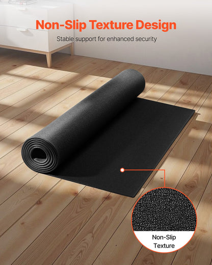 VEVOR Treadmill Mat for Carpet Floor, 6 mm Thick, 915x1820 mm Exercise