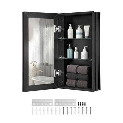 VEVOR Medicine Cabinet, 14 x 24 inches, Medicine Cabinet for Bathroom