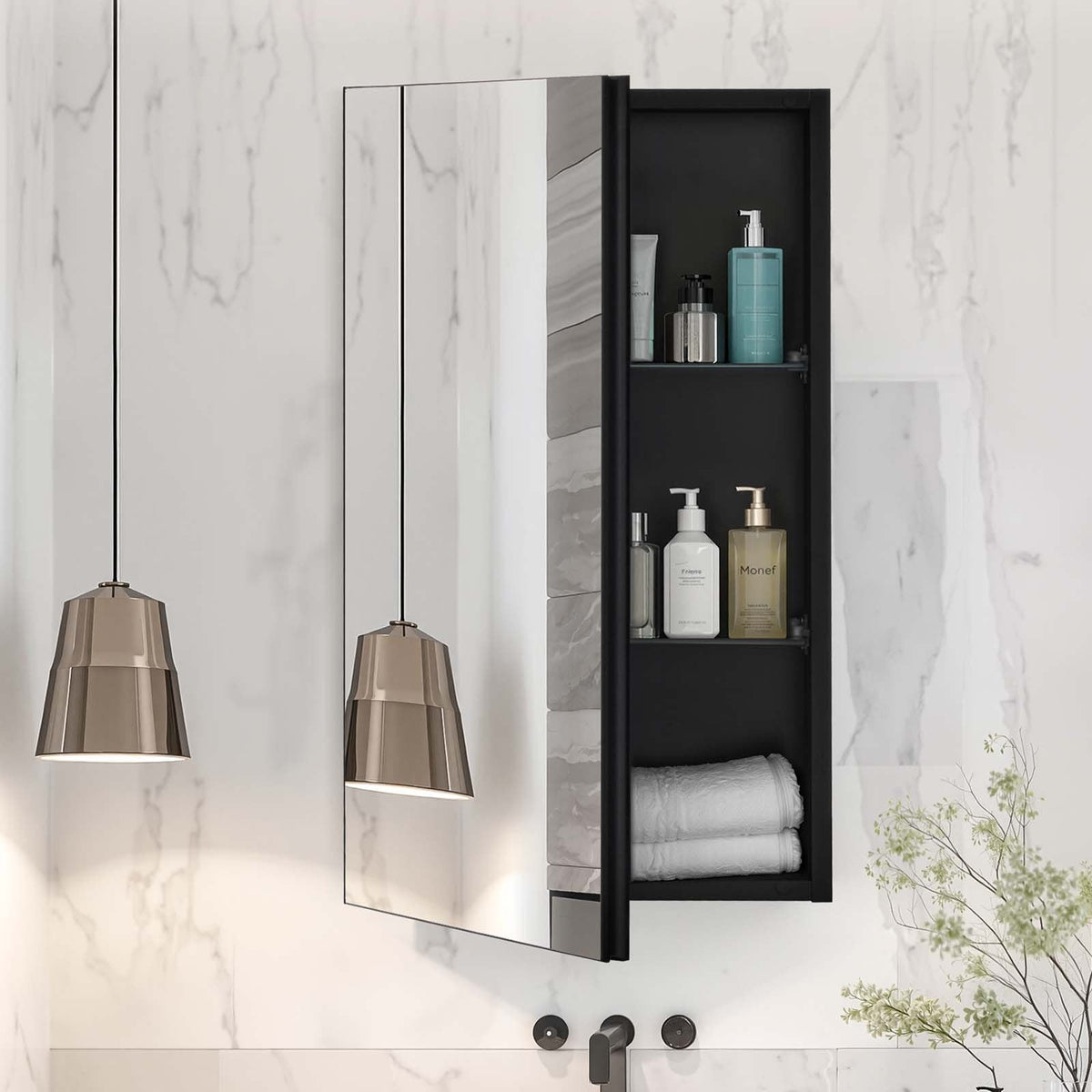 VEVOR Medicine Cabinet, 14 x 24 inches, Medicine Cabinet for Bathroom