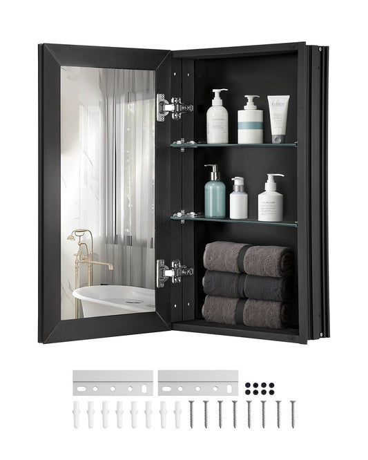 VEVOR Medicine Cabinet, 14 x 24 inches, Medicine Cabinet for Bathroom