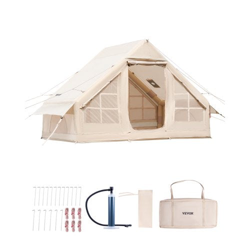 VEVOR Inflatable Tents for Camping, 3-5 Person Easy Setup Blow up Tent